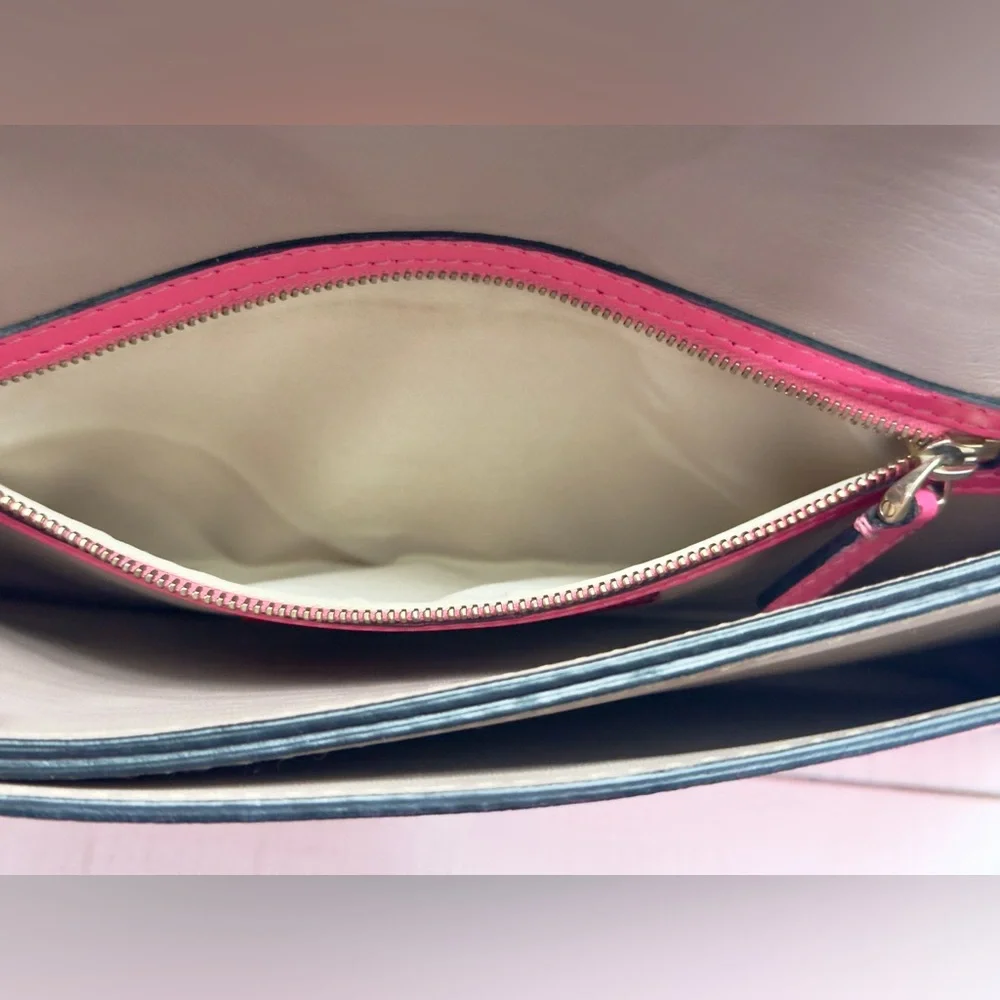 Valentino Garavani Rockstud Leather Clutch- Hot Pink